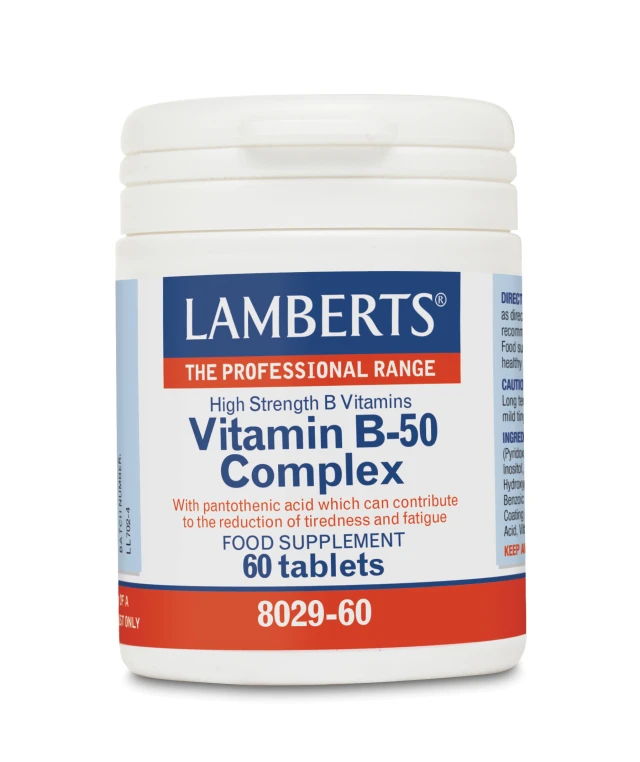 Lamberts Vitamin B-50 Complex, 60tabs LAMBERTS | Φαρμακείο Κατιρτζόγλου