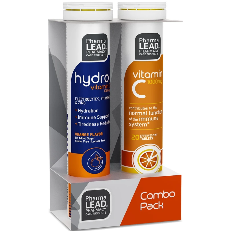 Pharmalead Combo Pack Hydro Vitamic C & Vitamin C 1000mg, 2x20eff.tabs PHARMALEAD | Φαρμακείο Κατιρτζόγλου
