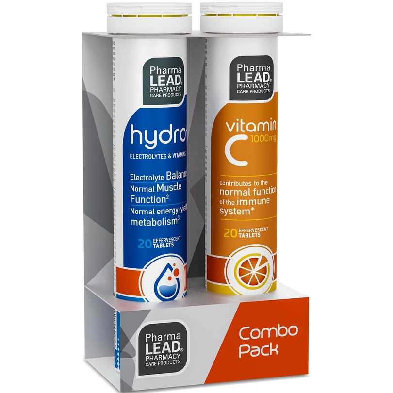 Pharmalead Combo Pack Hydro+ & Vitamin C 1000mg, 2x20eff. tabs PHARMALEAD | Φαρμακείο Κατιρτζόγλου