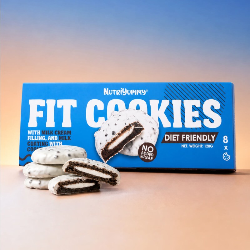 Nutriyummy Fit No Added Sugar Cookies & Cream 128g 