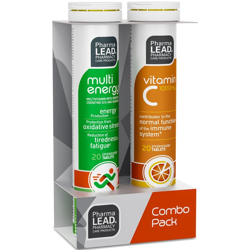 Pharmalead Combo Pack Multi Energy & Vitamin C 1000mg, 2x20eff.tabs