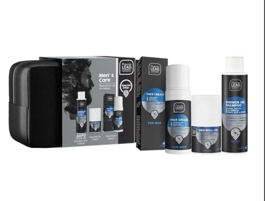 PharmaLead Men Πακέτο Shower Gel -Shampoo 3 in 1 100ml & Deo Roll-On 50ml & Face Cream 50ml