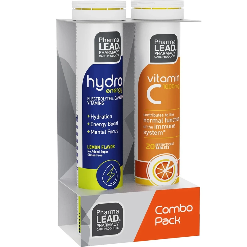 Pharmalead Combo Pack Hydro Energy & Vitamin C 1000mg, 2x20eff.tabs - Φαρμακείο Κατιρτζόγλου