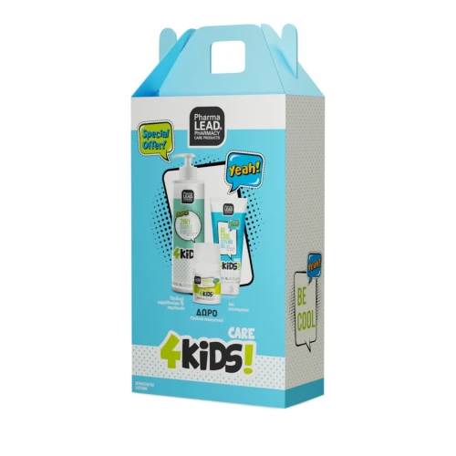 Pharmalead Promo Box 4Kids Boy για Αγόρια με Bubble Fun 2-in-1 Αφρόλουτρο-Σαμπουάν, 500ml, Be Cool Styling Gel Παιδικό Τζελ Χτενίσματος, 100ml & Hurry Up Roll-On Αποσμητικό, 50ml, 1σετ