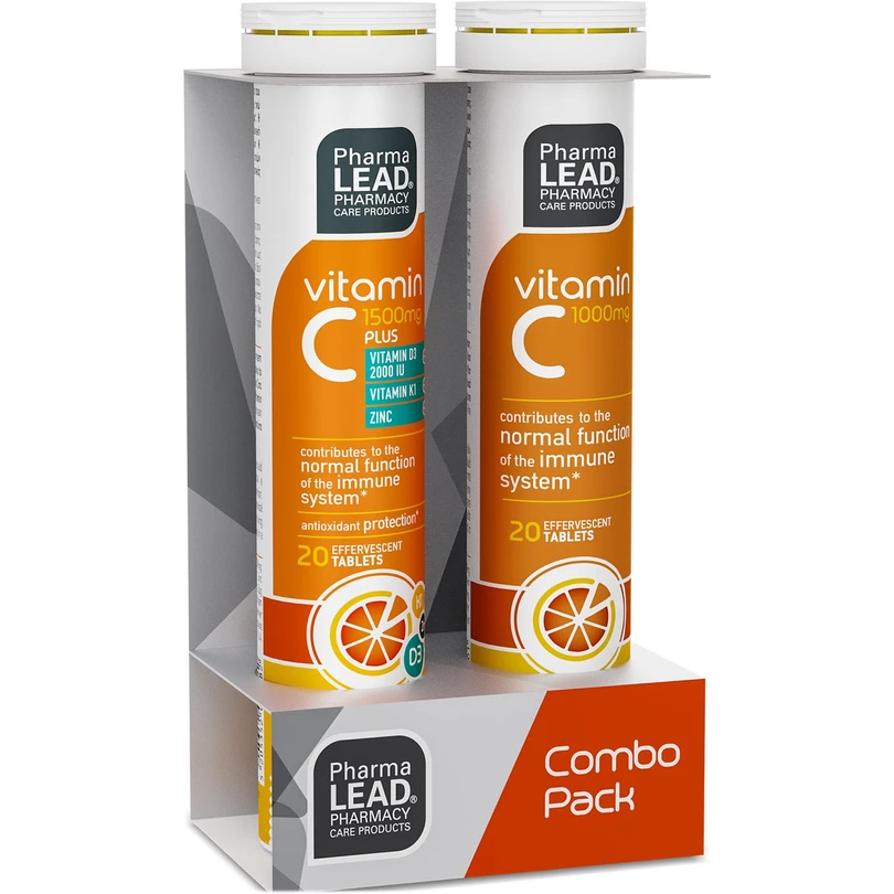 Pharmalead Combo Pack Vitamin C Plus 1500mg & Vitamin C 1000mg, 2x20eff. tabs PHARMALEAD | Φαρμακείο Κατιρτζόγλου