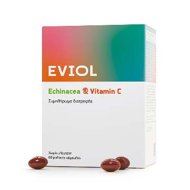 Eviol Echinacea & Vitamin C Συμπλήρωμα Διατροφής με Εχινάκεια & Βιταμίνη C, 30 caps - Φαρμακείο Κατιρτζόγλου