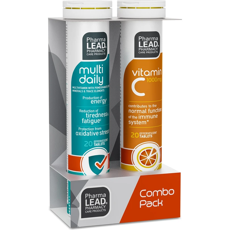 Pharmalead Combo Pack Multi Daily & Vitamin C 1000mg, 2x20eff.tabs