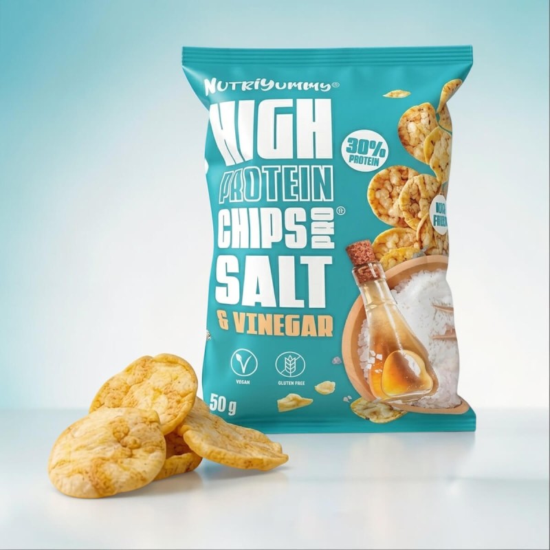 NutriYummy High Protein Chips Pro Salt & Vinegar 50G