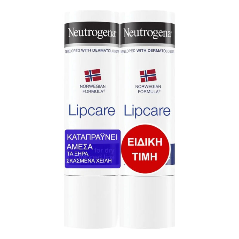 Neutrogena Promo Lipcare Ενυδατικό Στικ Χειλιών, 2x4.8g NEUTROGENA | Φαρμακείο Κατιρτζόγλου